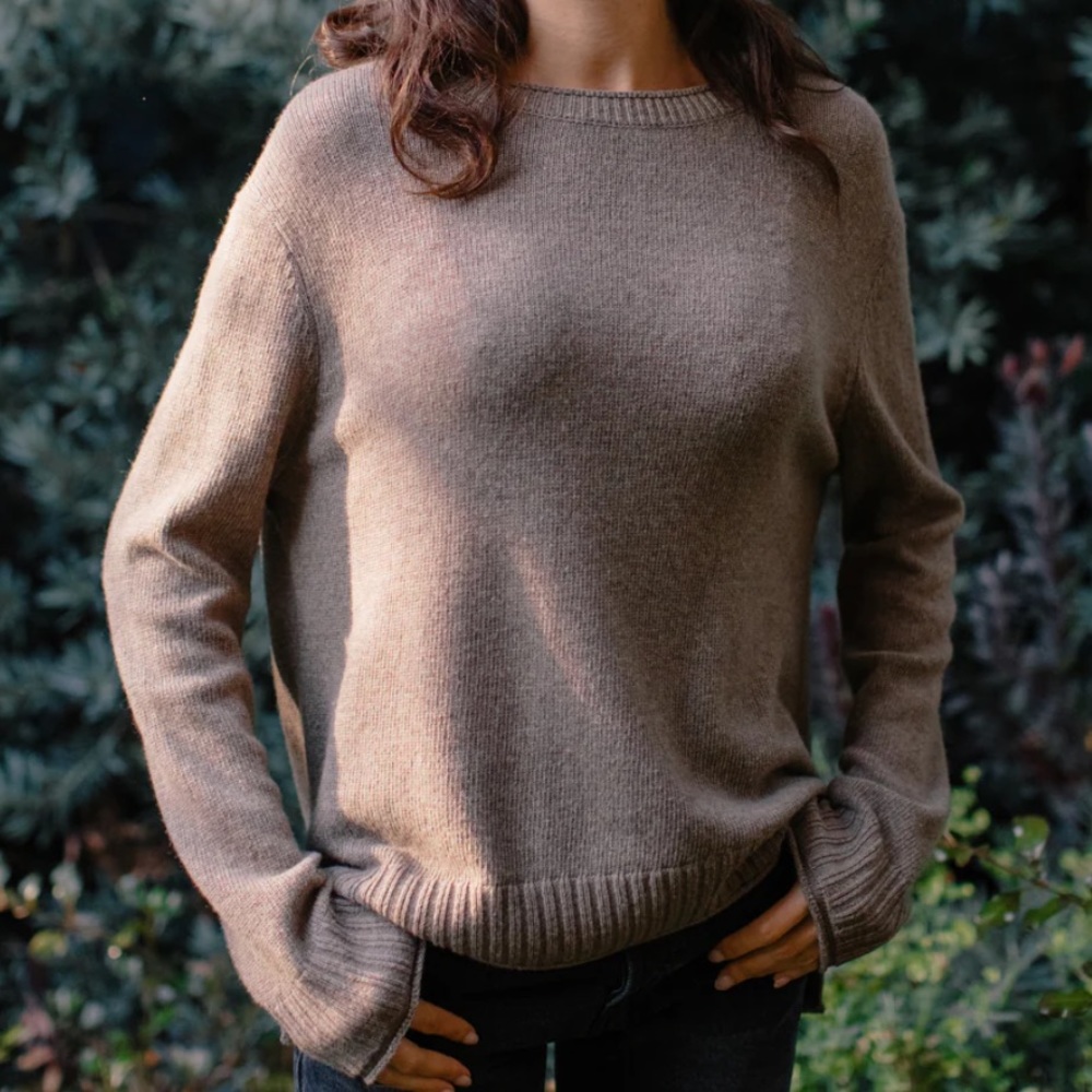 Jenni Kayne Brown Crew Neck Sweater